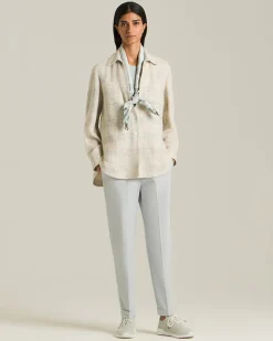 COTTON AND CASHMERE TROUSERS