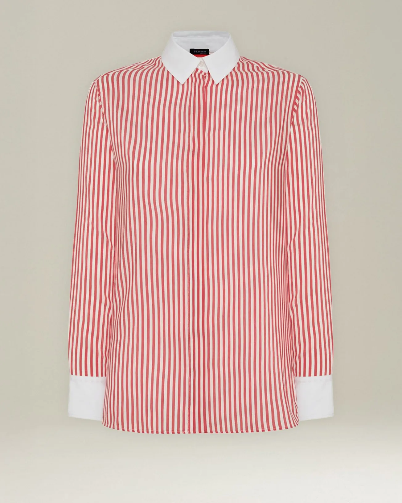 COTTON AND SILK STRIPED SHIRT
