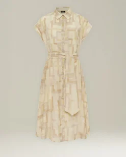 COTTON AND SILK VOILE DAY DRESS