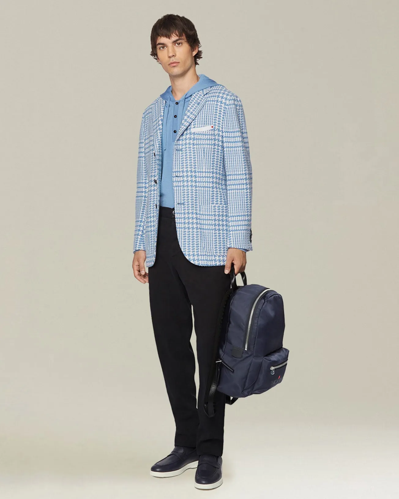 COTTON BLEND COMFORT TROUSERS