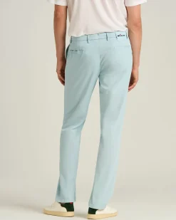 COTTON CHINO TROUSERS IN POWDER BLUE