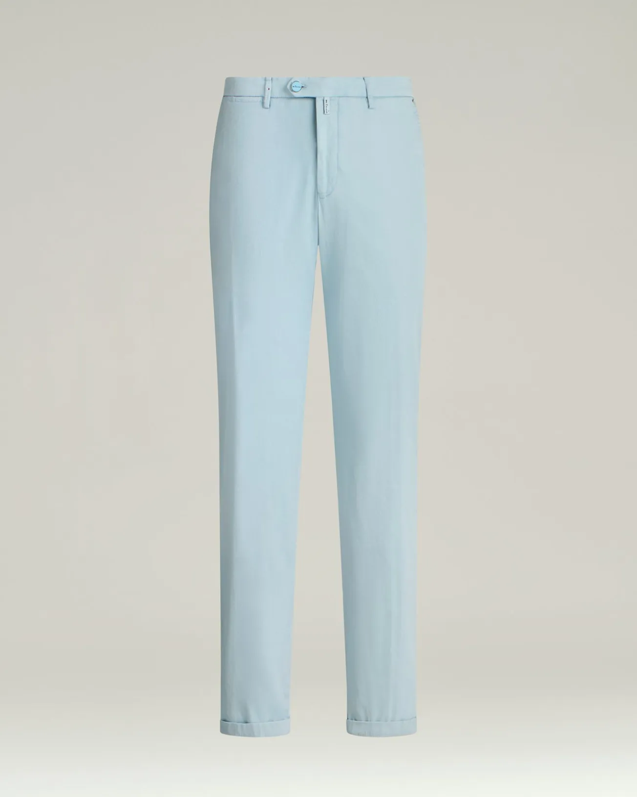 COTTON CHINO TROUSERS IN POWDER BLUE