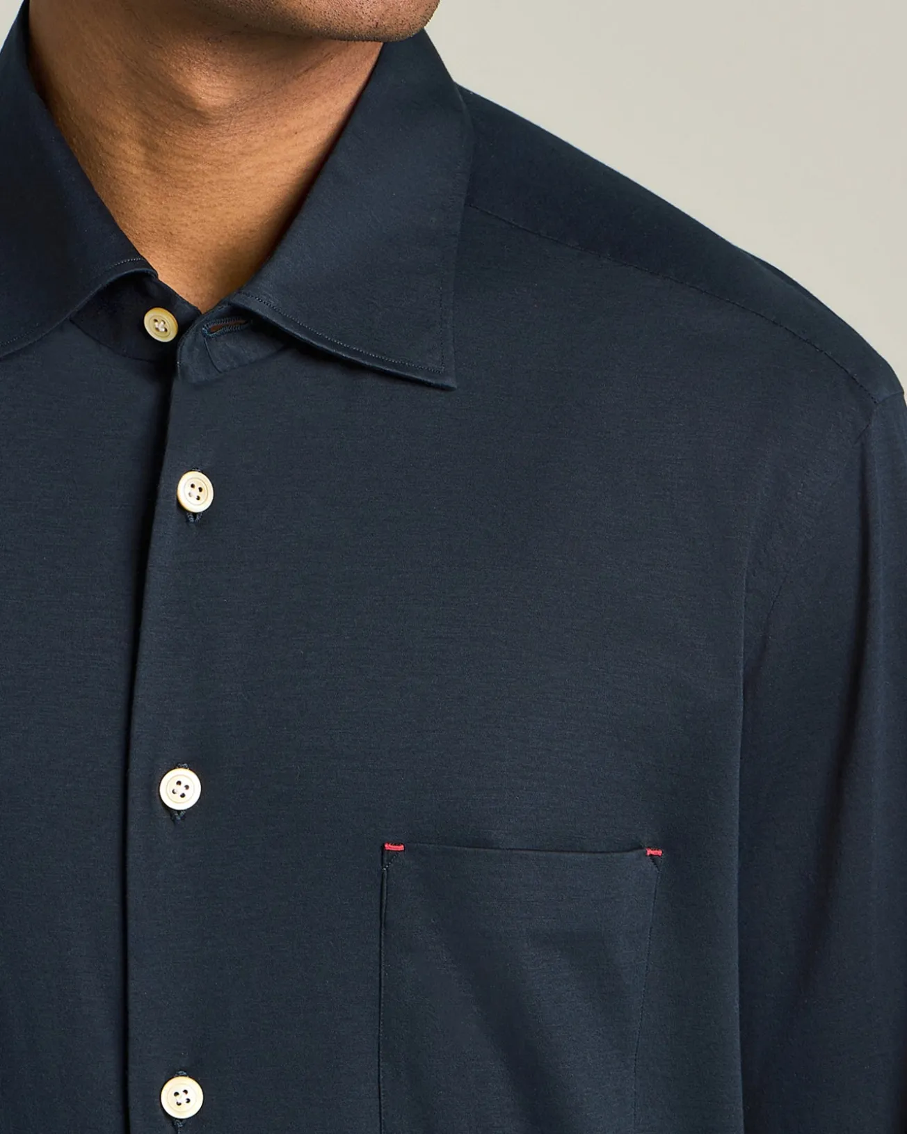 COTTON JERSEY SHIRT BLUE