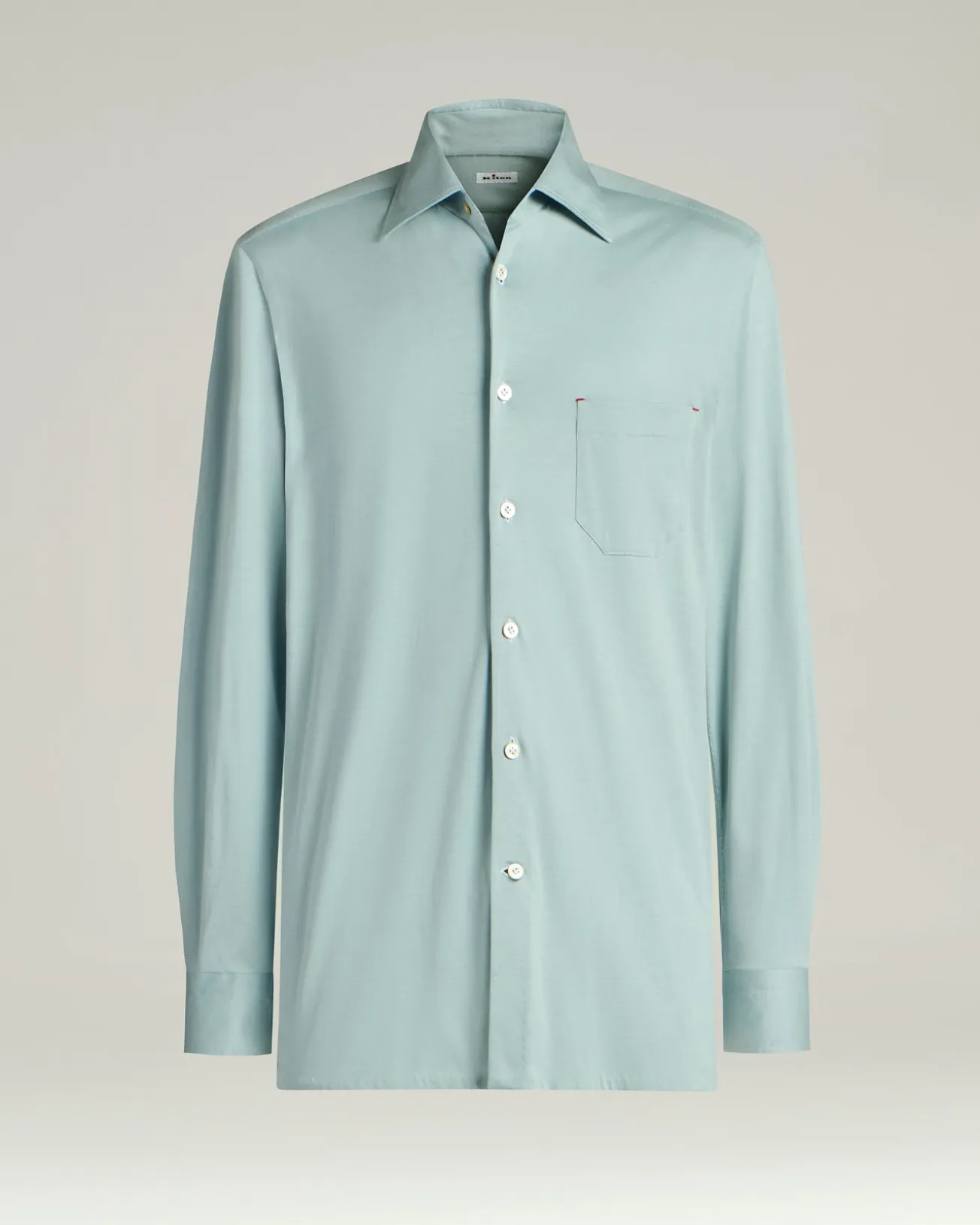 COTTON JERSEY SHIRT IN AZURE