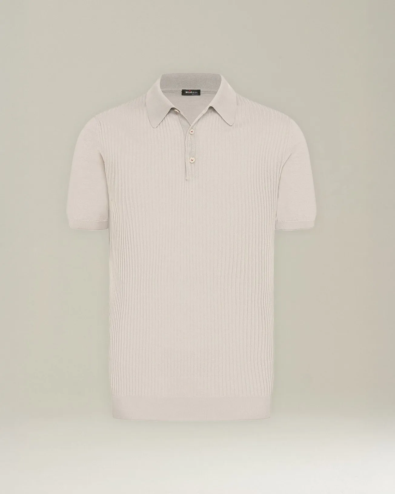 COTTON POLO SHIRT WITH SIMPLE RIBBED PATTERN