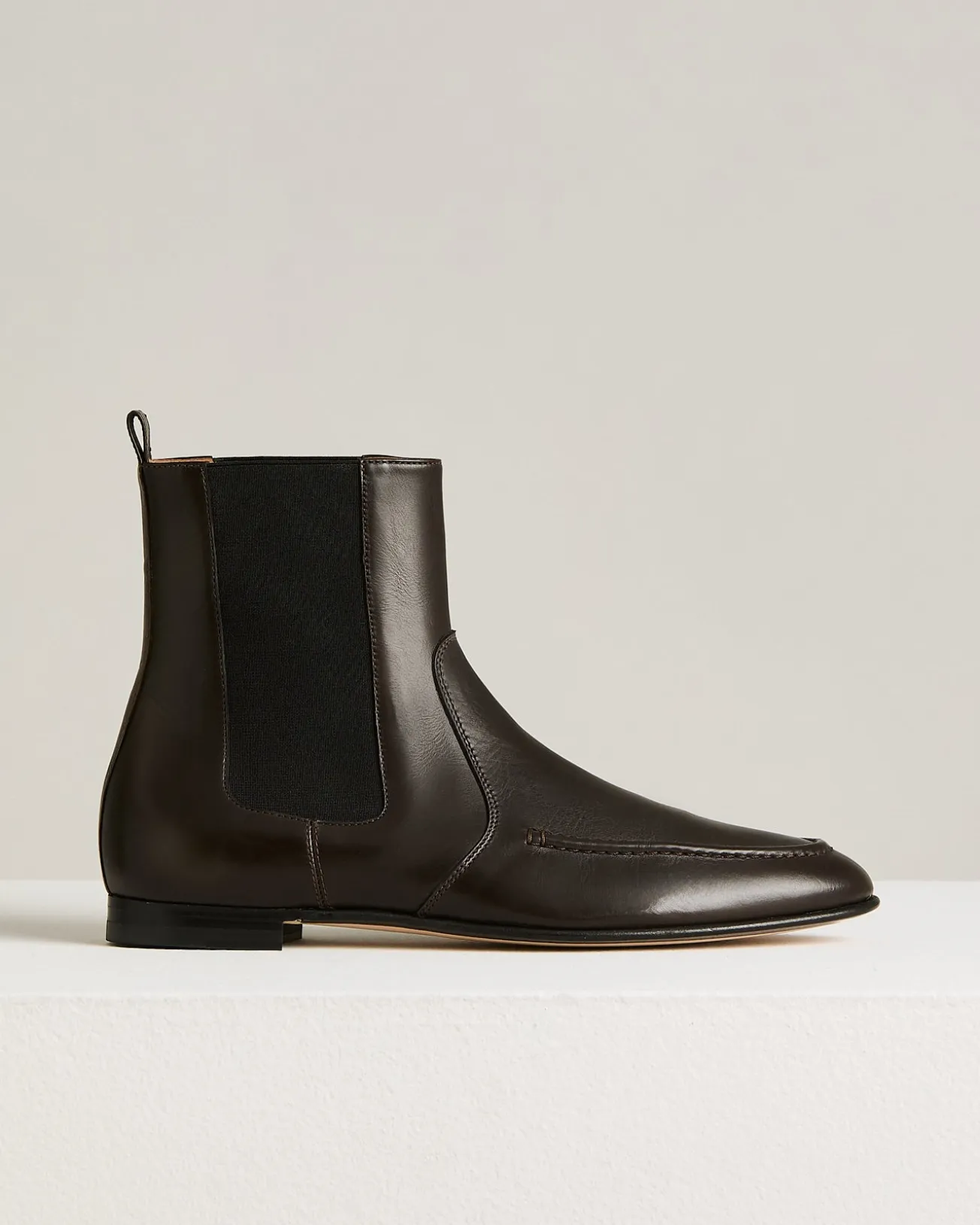 DARK BROWN SMOOTH CALFSKIN DERBY SHOES