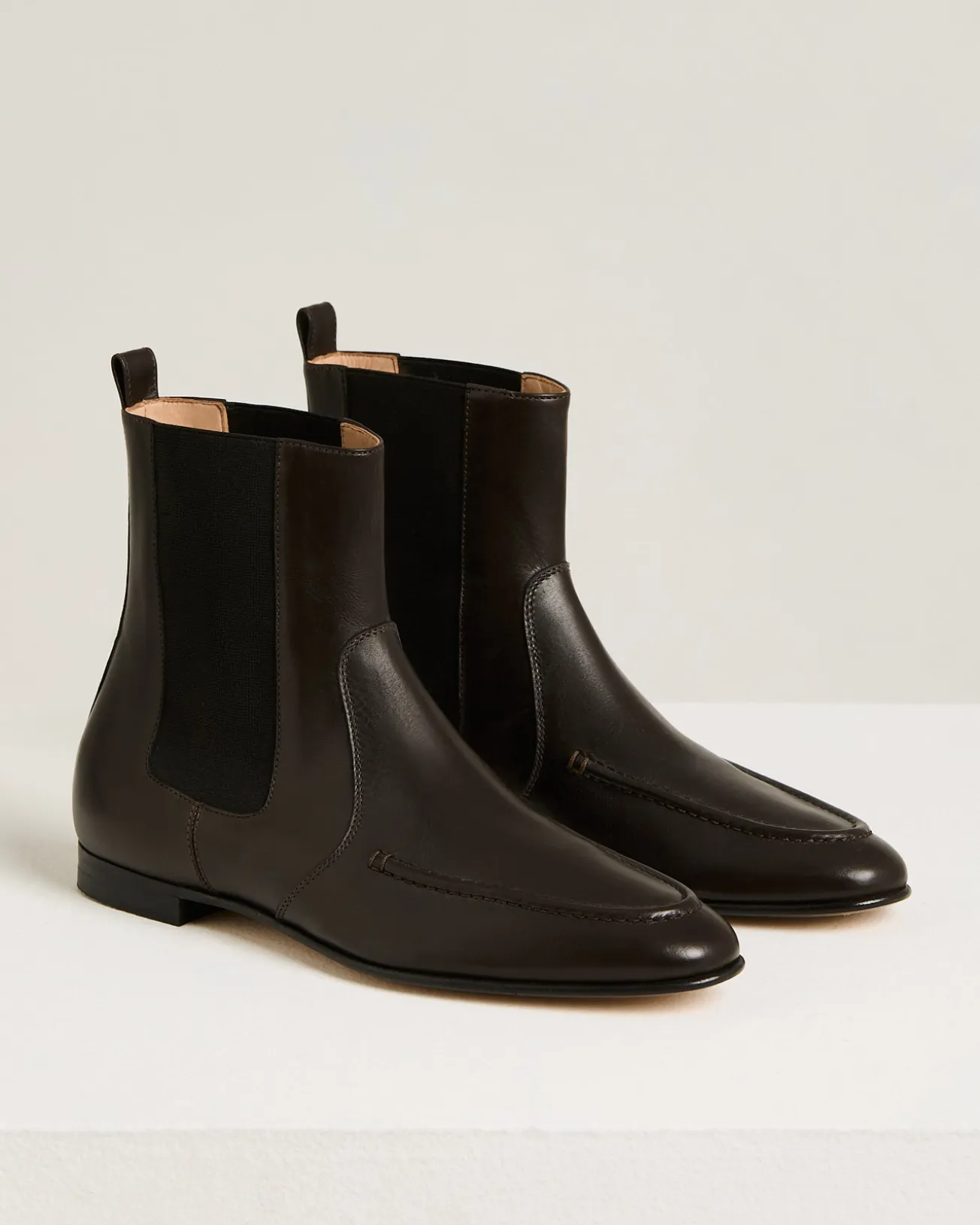 DARK BROWN SMOOTH CALFSKIN DERBY SHOES