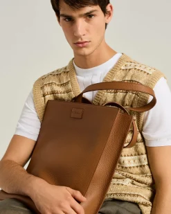 DEERSKIN BROWN TOTE BAG