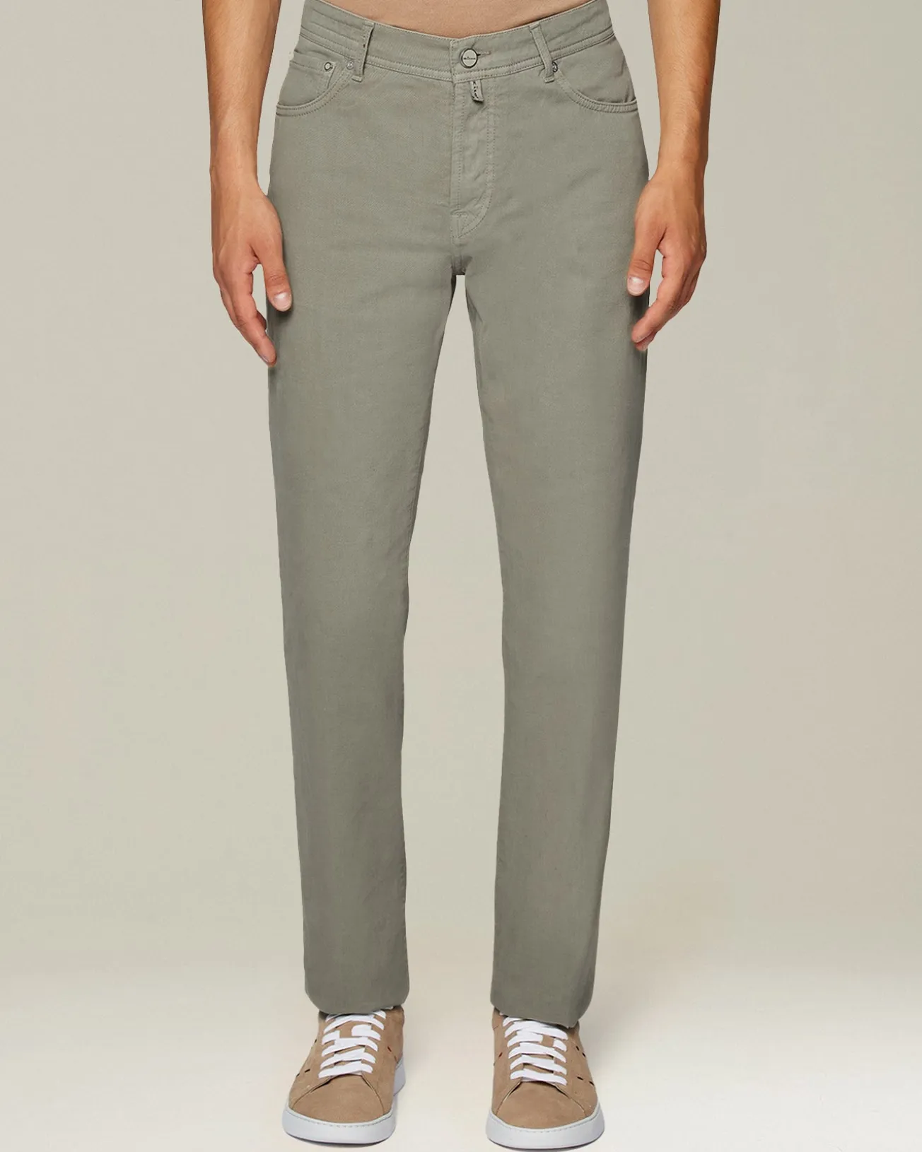DENIM AND CASHMERE TAILORED JEANS