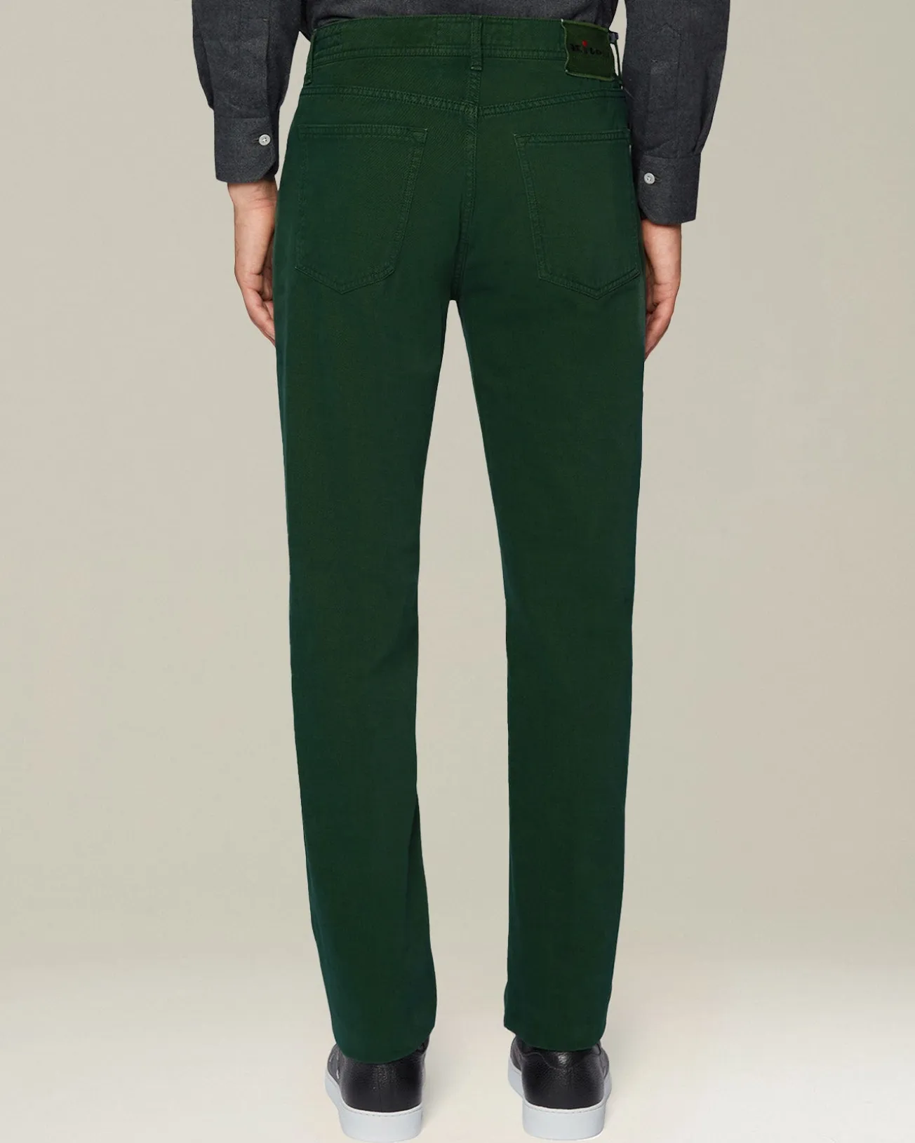 DENIM AND CASHMERE TAILORED JEANS