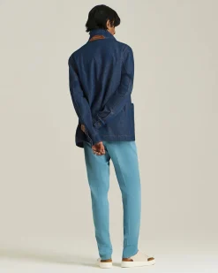 DENIM BLOUSON WITH A MINERAL WASH.