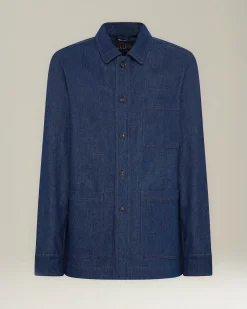 DENIM BLOUSON WITH A MINERAL WASH.