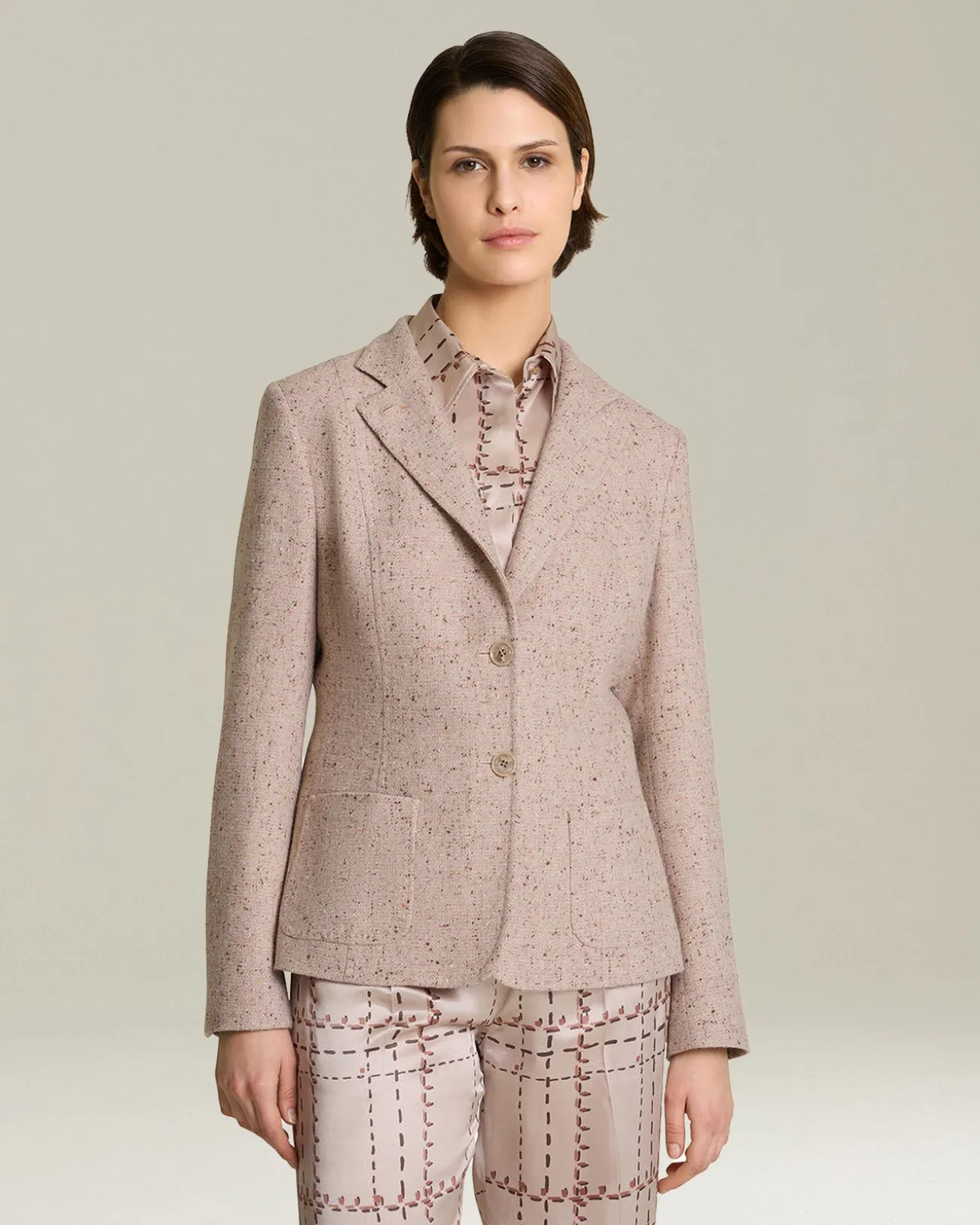 DONEGAL EFFECT CASHMERE BLAZER