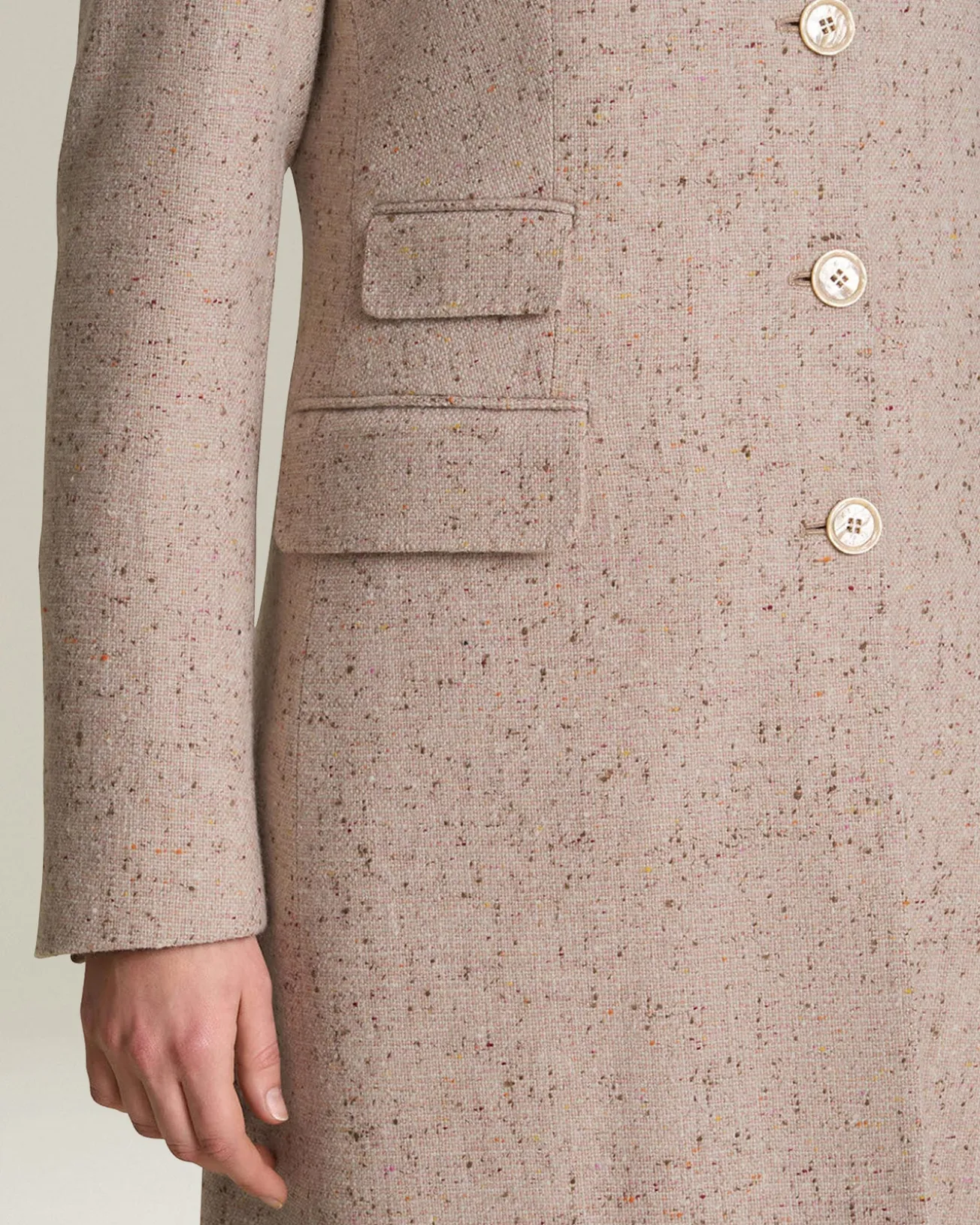 DONEGAL EFFECT CASHMERE COAT