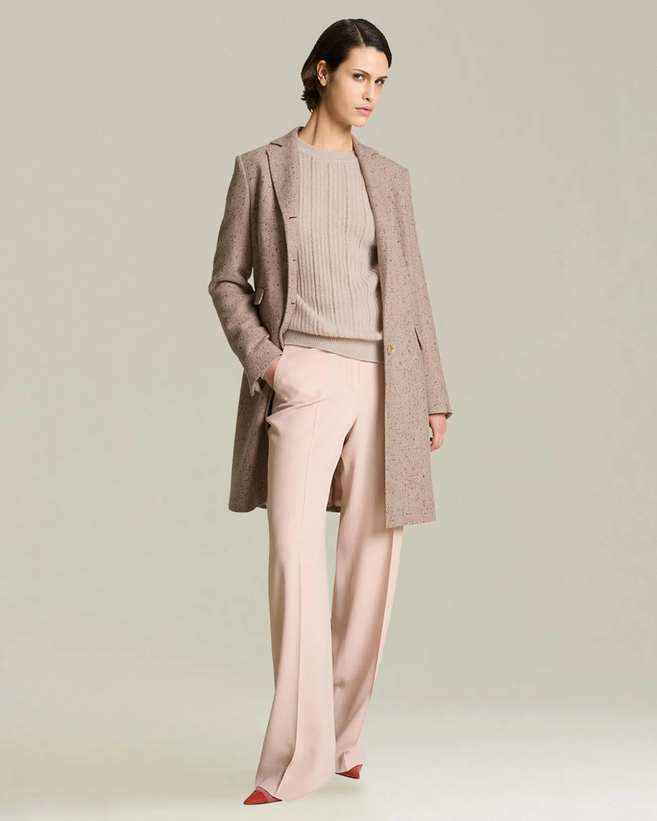 DONEGAL EFFECT CASHMERE COAT