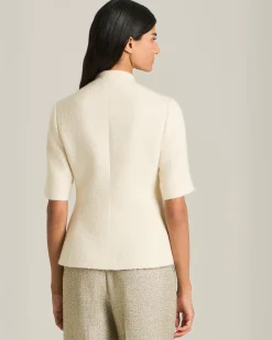 DOUBLE-BREASTED CASHMERE AND SILK BLAZER