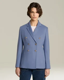 DOUBLE-BREASTED CASHMERE BLAZER