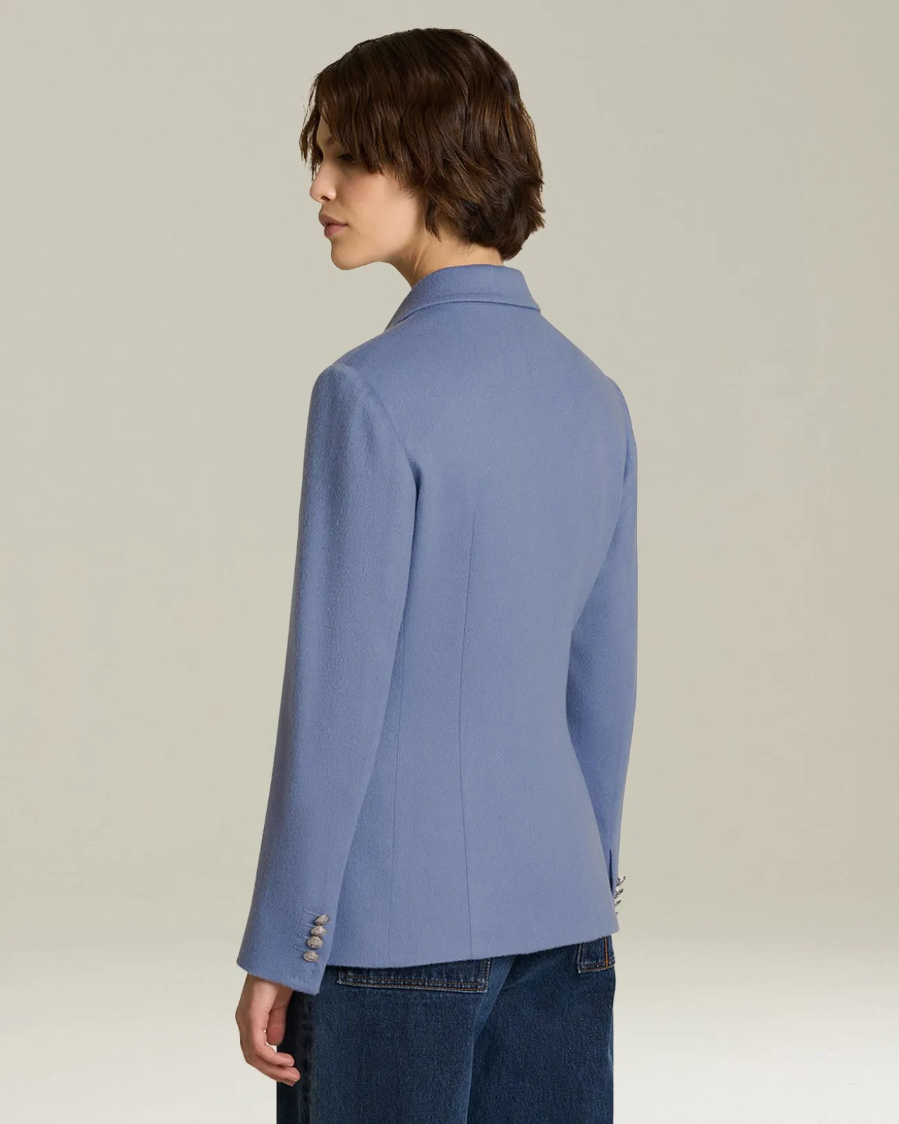 DOUBLE-BREASTED CASHMERE BLAZER