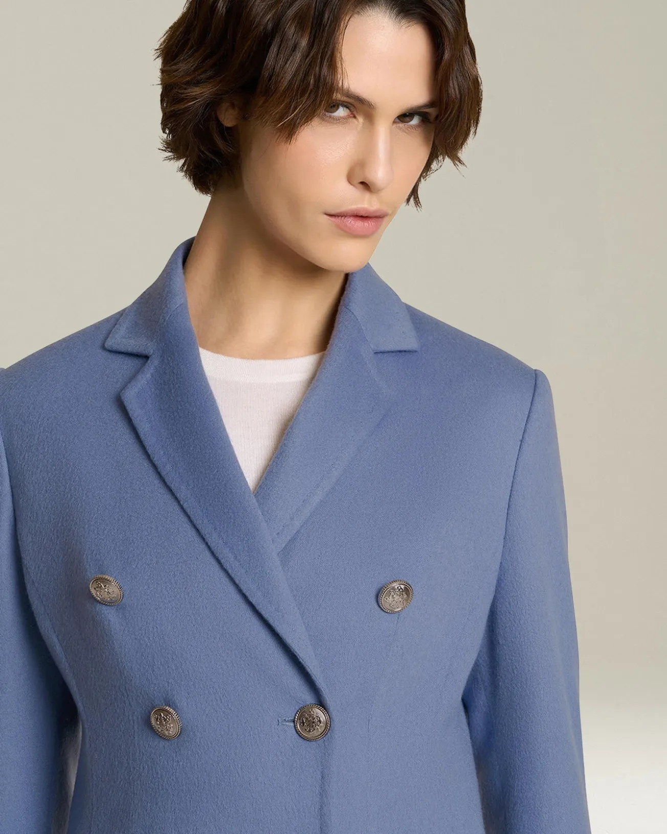 DOUBLE-BREASTED CASHMERE BLAZER