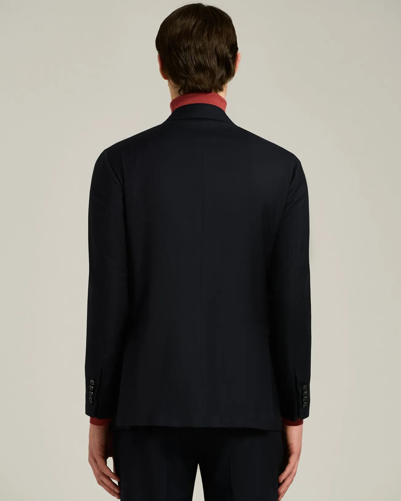 DOUBLE-BREASTED SUIT "MONOCHROME" IN PURE BLUE WOOL