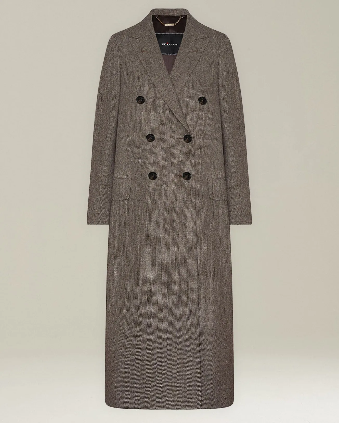 DOUBLE-BREASTED WOOL AND CASHMERE COAT