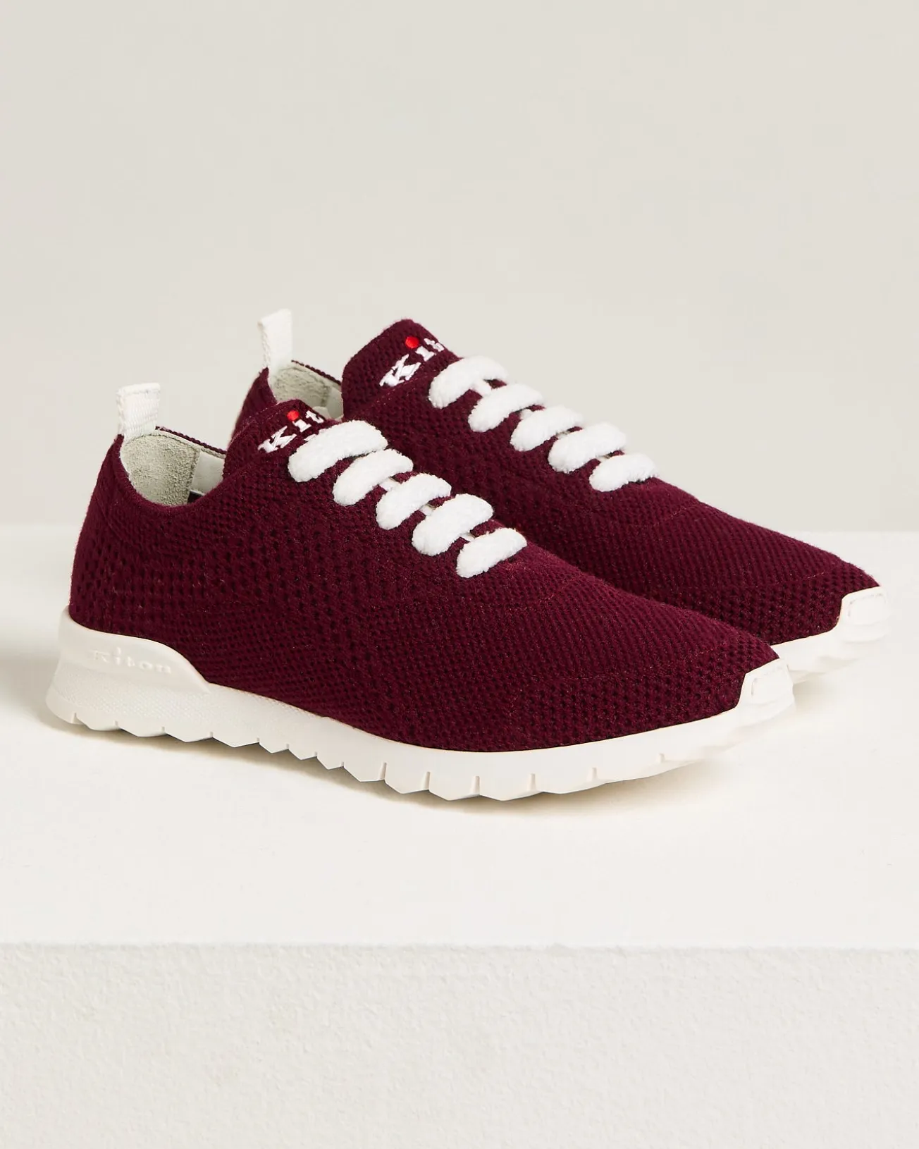 FIT BURGUNDY CASHMERE SNEAKERS
