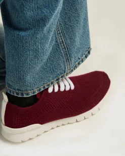 FIT BURGUNDY CASHMERE SNEAKERS