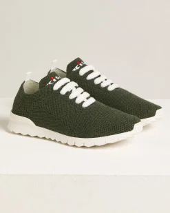FIT PINE GREEN CASHMERE SNEAKERS