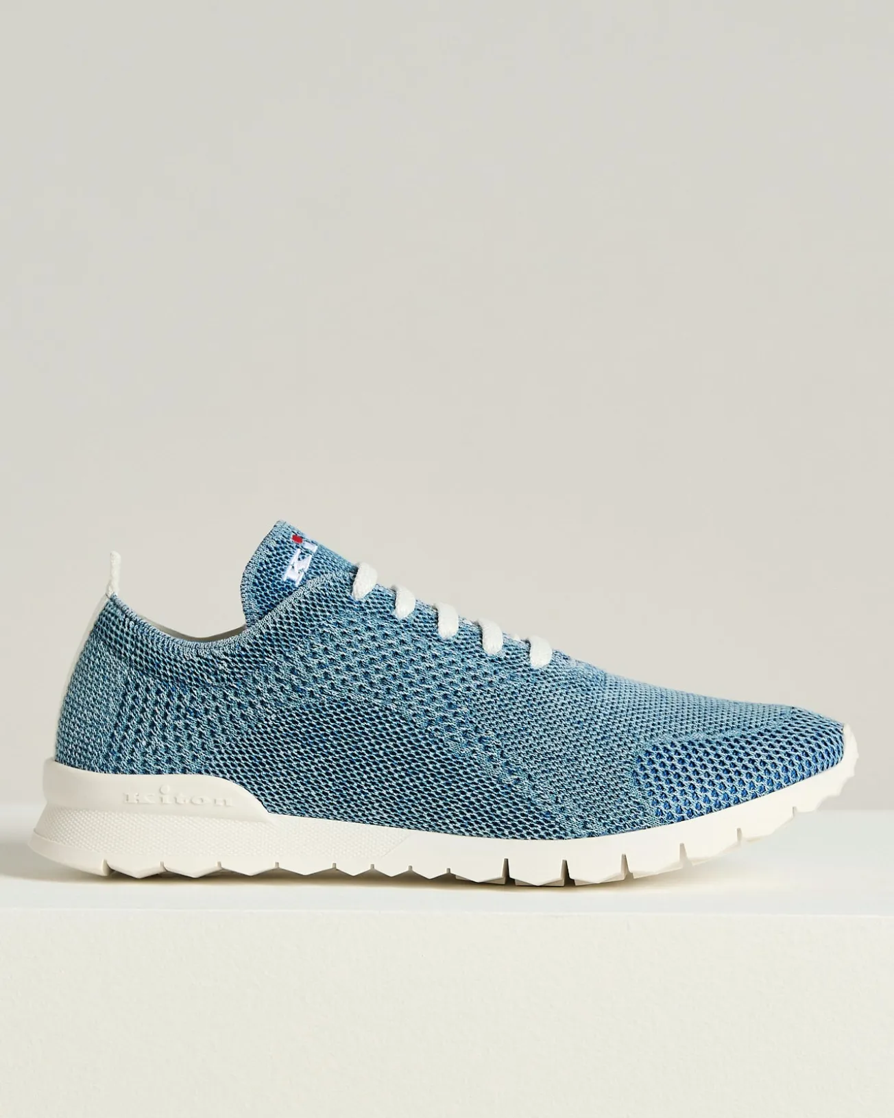 FITS COTTON KNIT SNEAKERS DENIM BLUE WITH CALFSKIN LINING