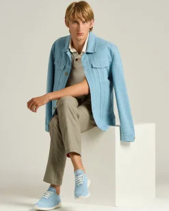 FITS COTTON KNIT SNEAKERS SKY BLUE COTTON KNIT UPPER