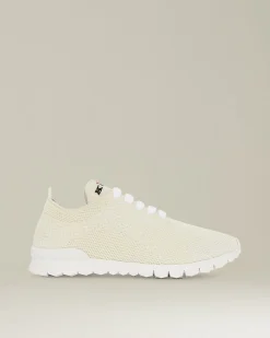 FITS SNEAKERS IN CREAM WHITE CASHMERE WITH CALFSKIN LINING