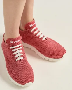 FITS SNEAKERS ROSE COTTON AND CALFSKIN