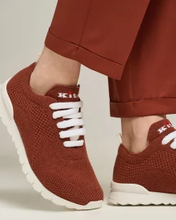 FIT TERRACOTTA CASHMERE SNEAKERS