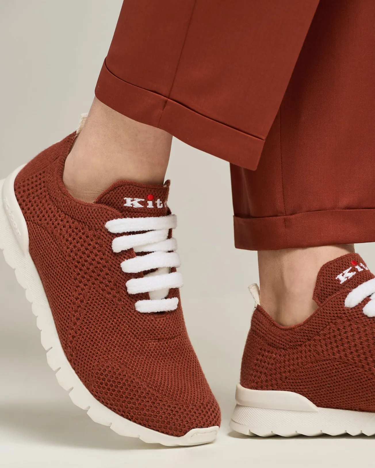 FIT TERRACOTTA CASHMERE SNEAKERS