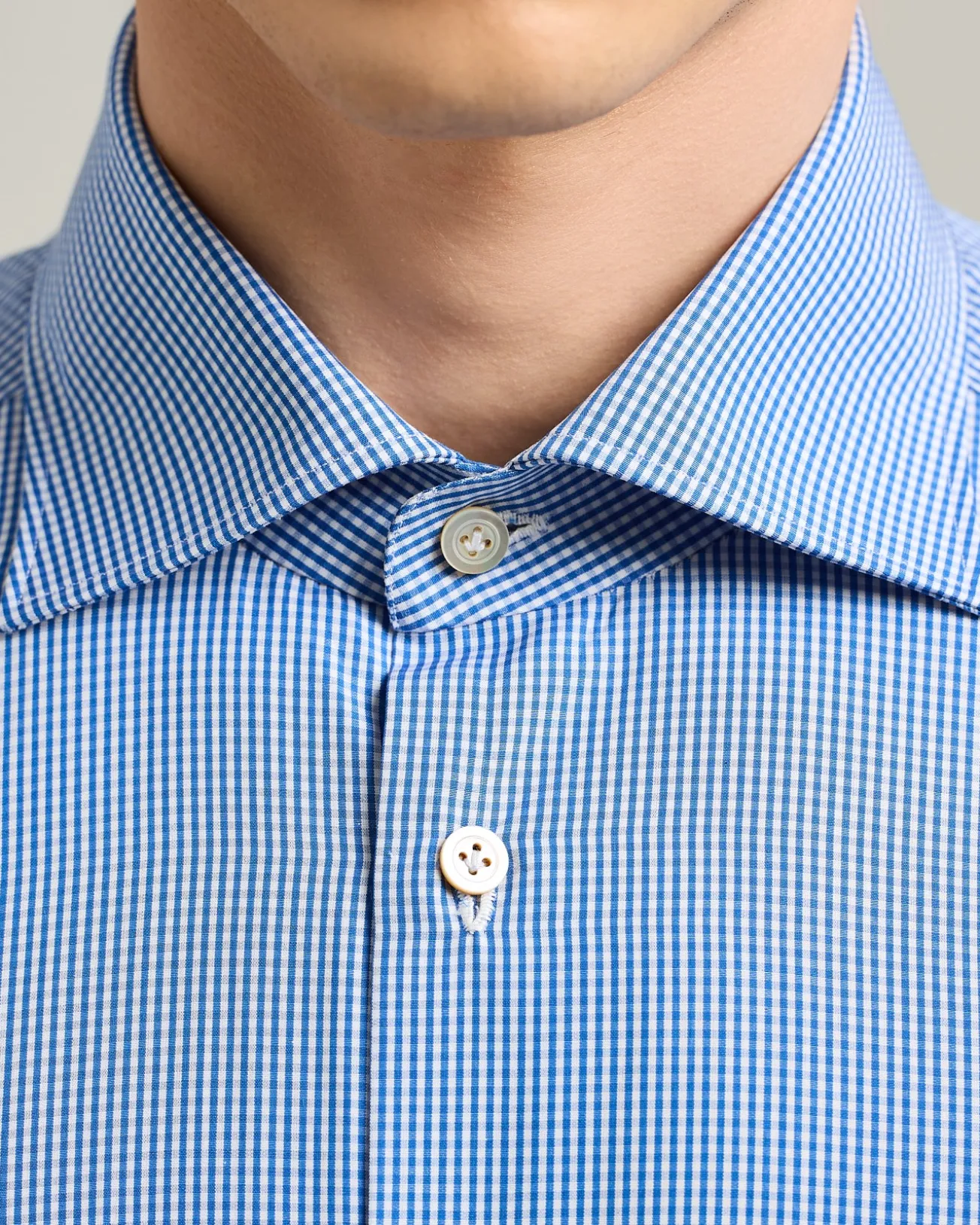 FORMAL' REGULAR FIT SHIRT IN LIGHT BLUE CHECKED COTTON