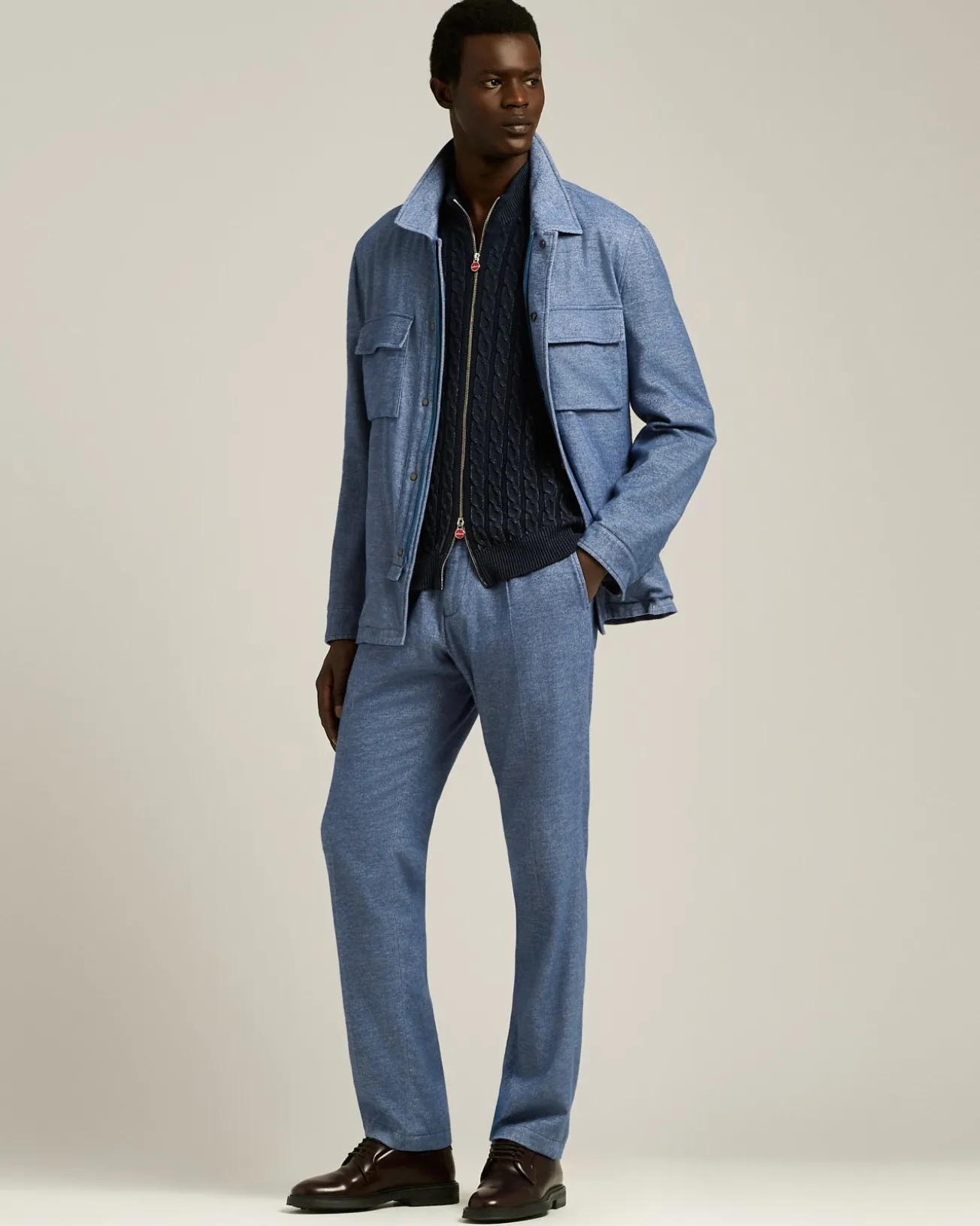FULL-ZIP CARDIGAN IN MIDNIGHT BLUE CASHMERE