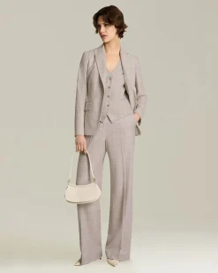 GLEN PLAID CASHMERE BLEND WAISTCOAT