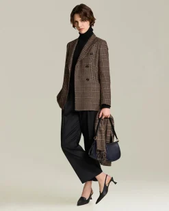 GLEN PLAID SILK AND CASHMERE BLAZER