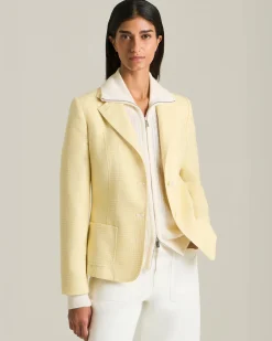 GLEN PLAID SILK BLEND BLAZER
