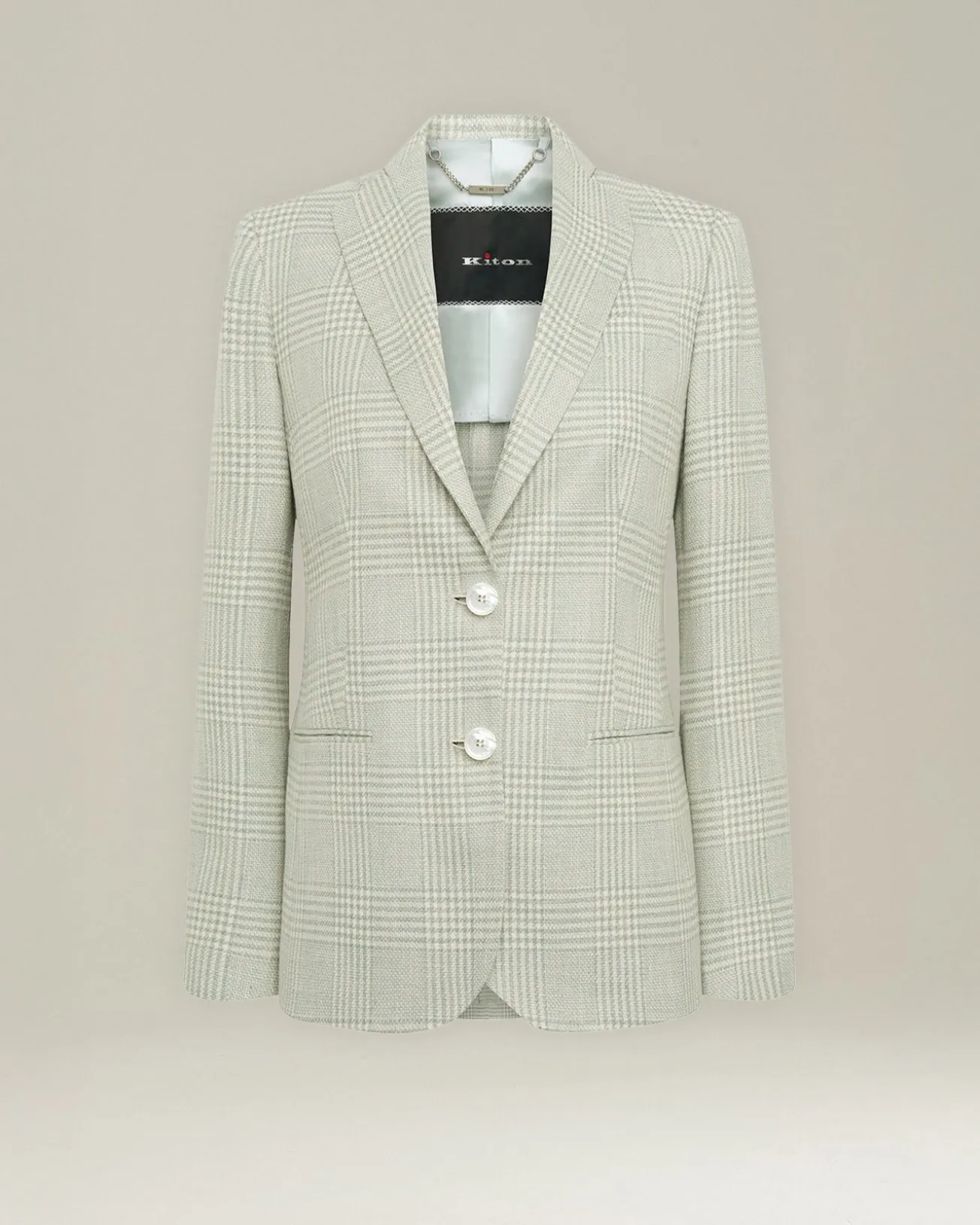 GLEN PLAID SILK BLEND BLAZER