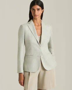 GLEN PLAID SILK BLEND BLAZER