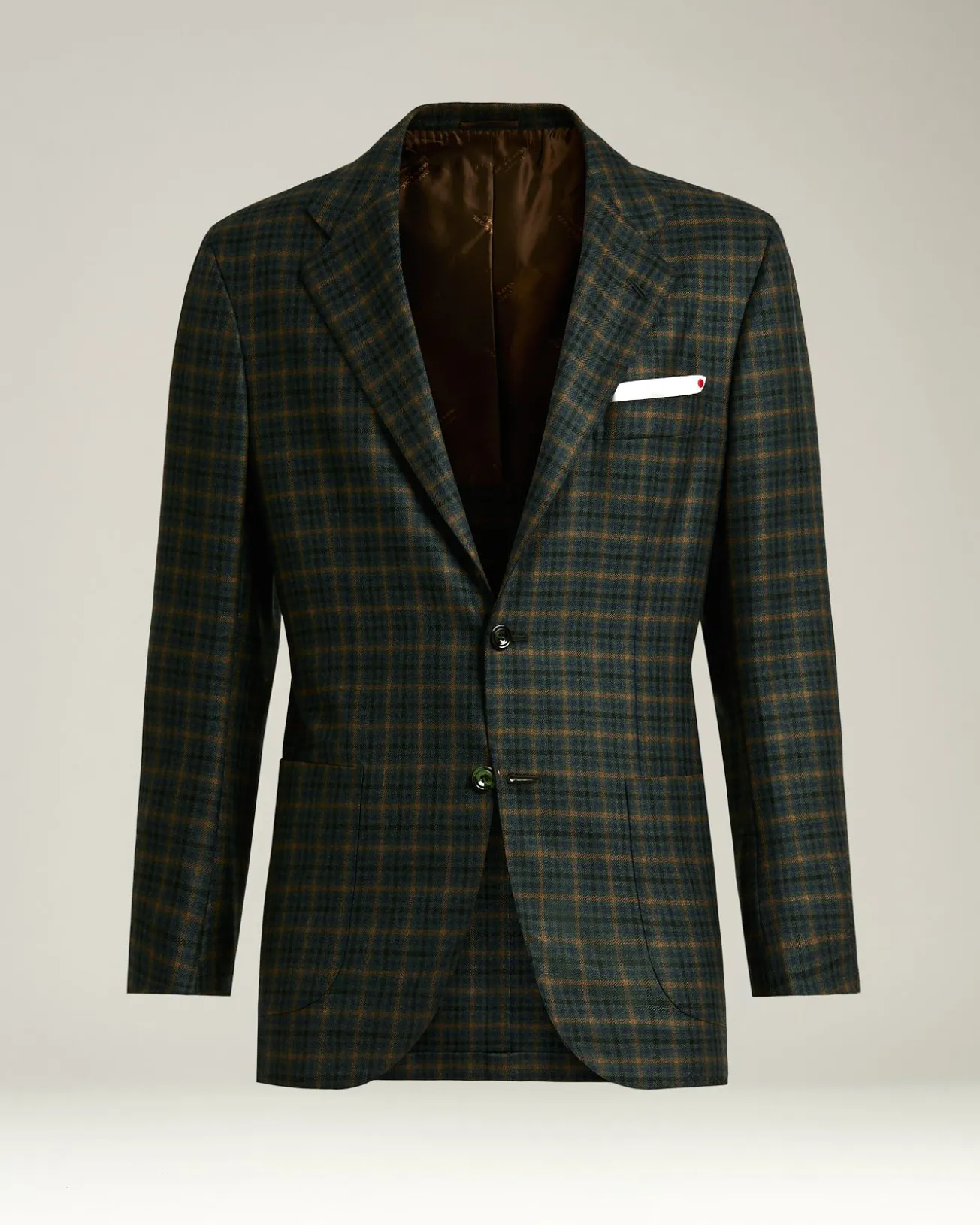 GREEN CHECKED CASHMERE BLAZER