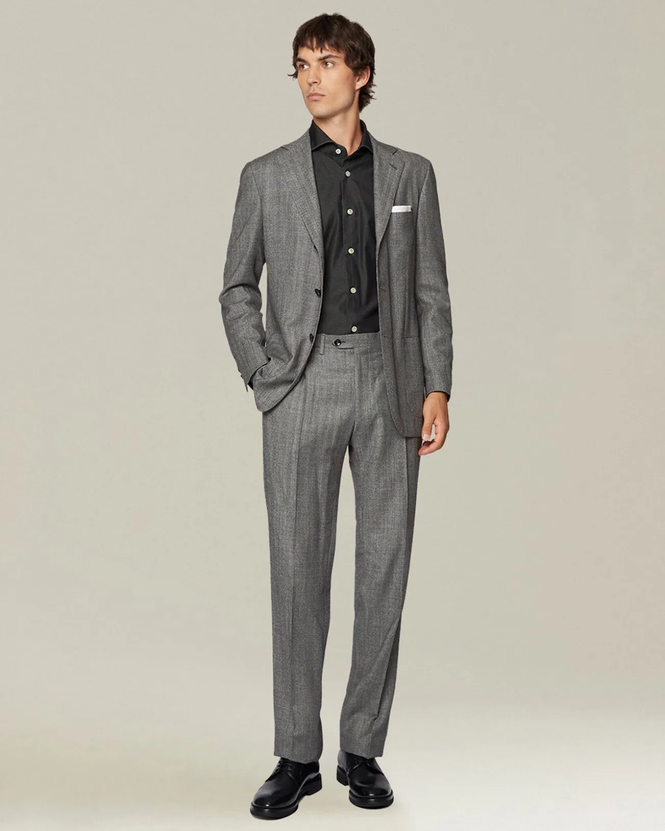 HERRINGBONE WOOL SUIT