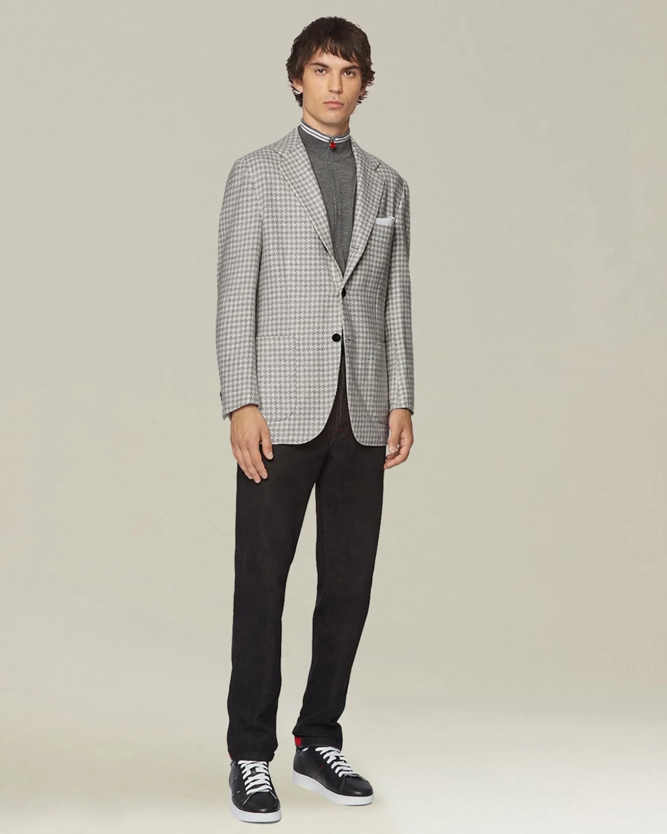 HOUNDSTOOTH CASHMERE BLAZER