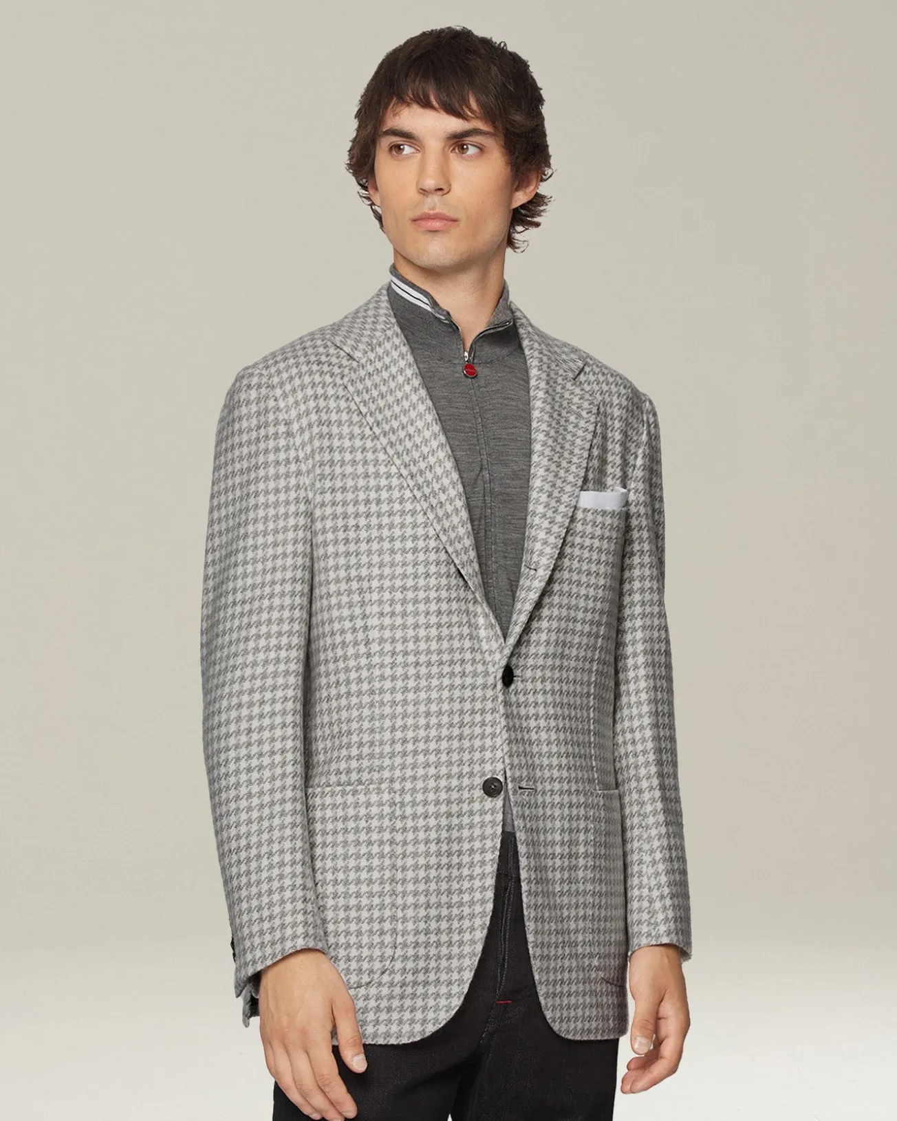 HOUNDSTOOTH CASHMERE BLAZER