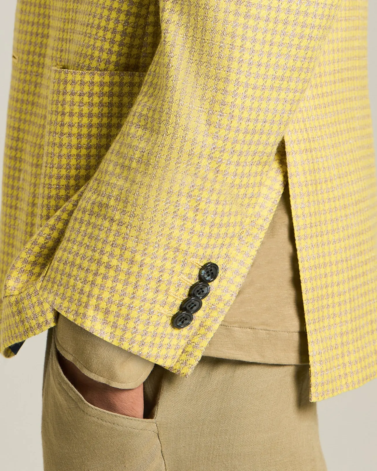 HOUNDSTOOTH CASHMERE BLEND BLAZER