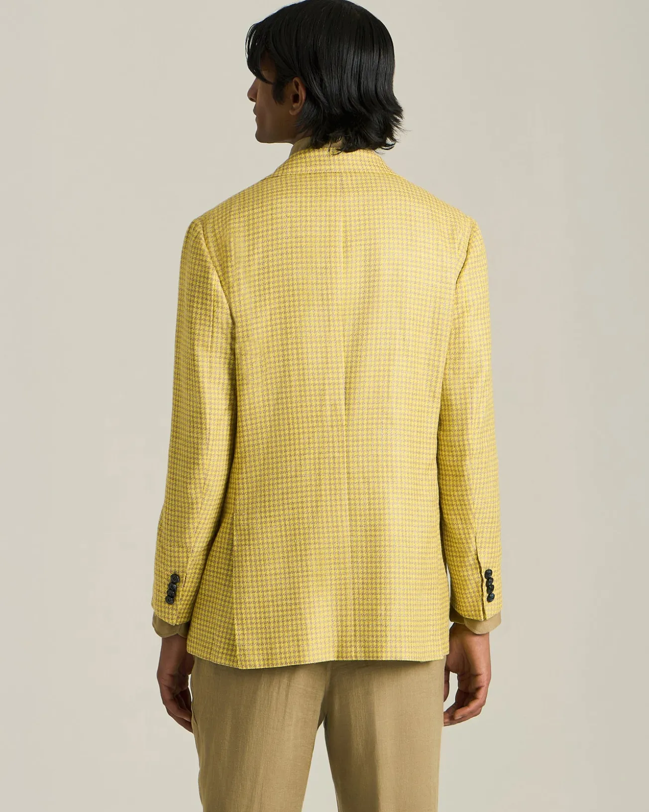 HOUNDSTOOTH CASHMERE BLEND BLAZER