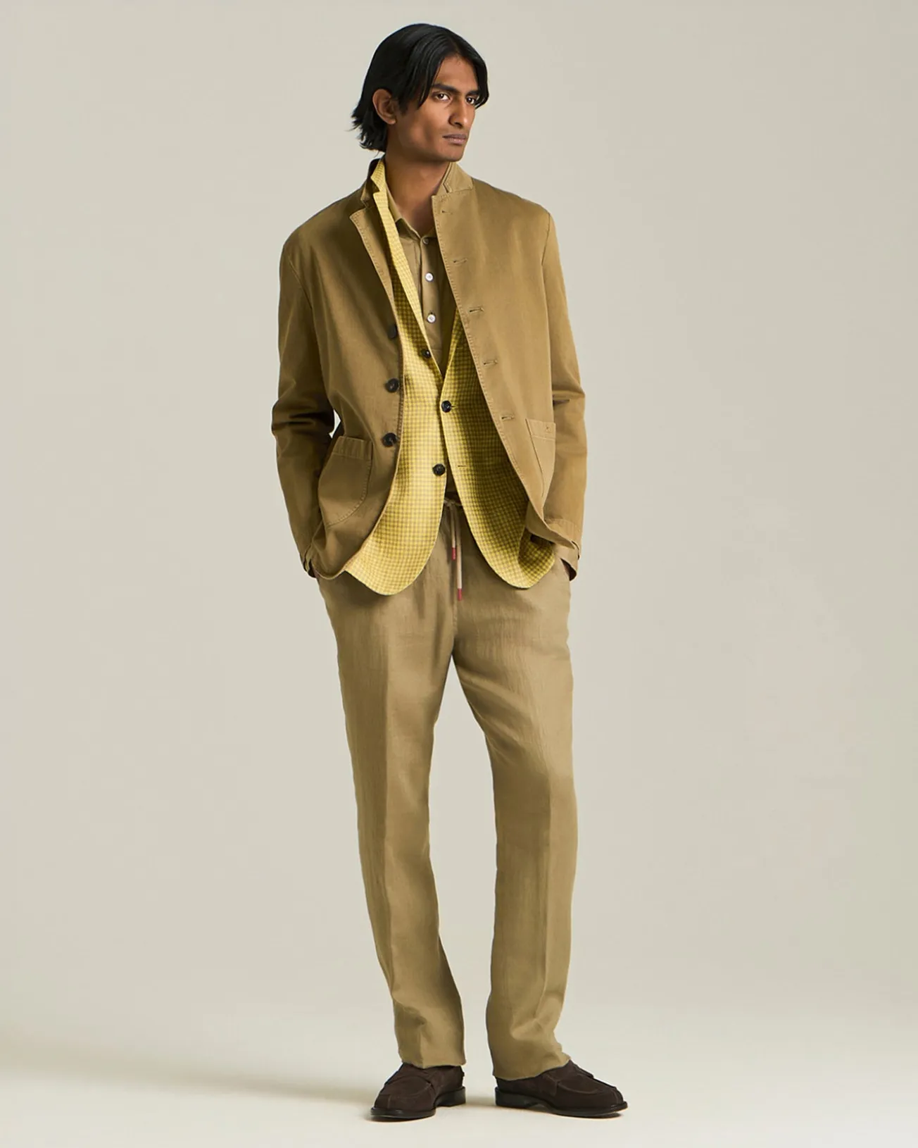 HOUNDSTOOTH CASHMERE BLEND BLAZER