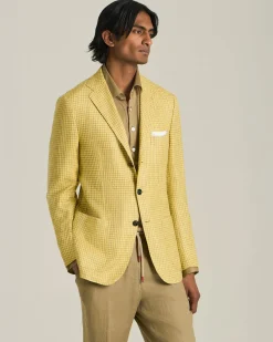 HOUNDSTOOTH CASHMERE BLEND BLAZER
