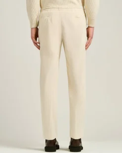 IVORY FINE-CORDUROY TROUSERS